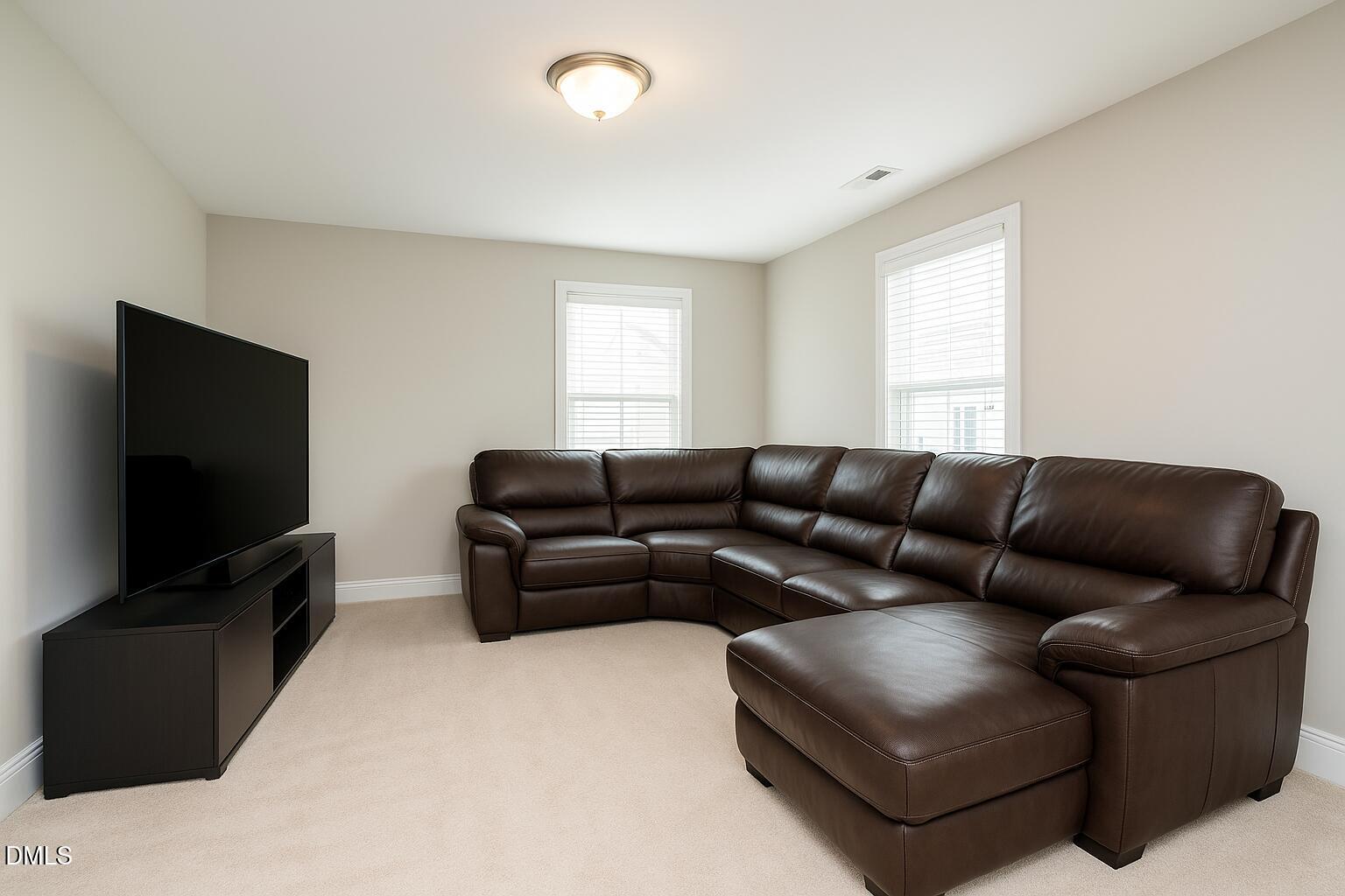 507 Dungannon Loop Clayton, NC 27520 - Photo 24 of 36 a living room with furniture and a flat screen tv
