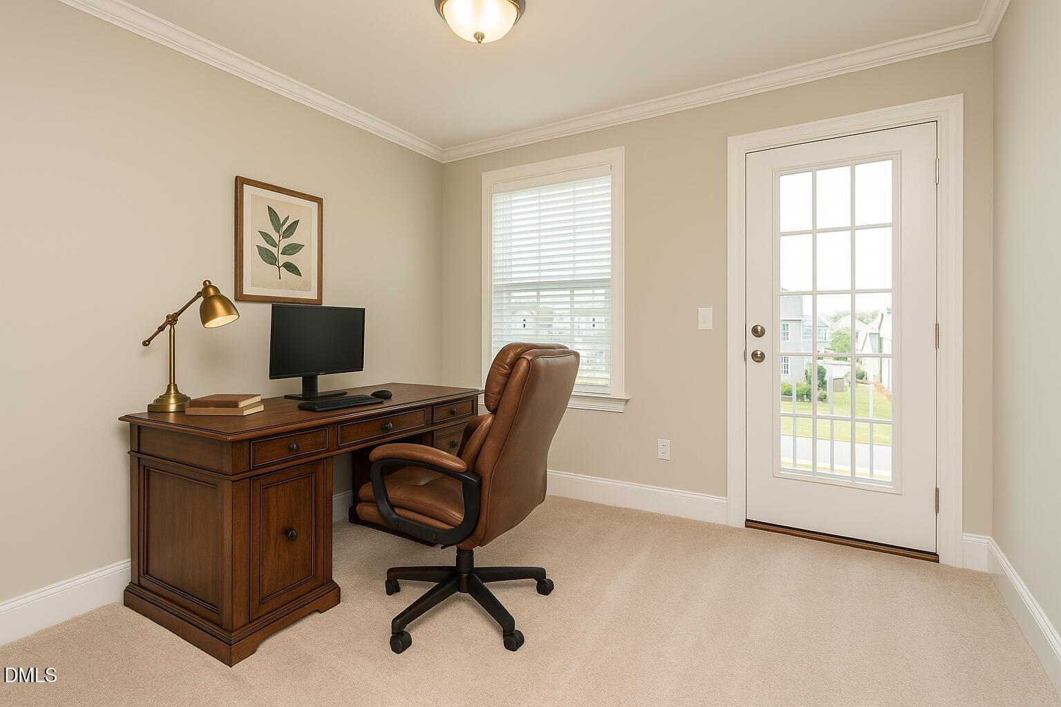 507 Dungannon Loop Clayton, NC 27520 - Photo 32 of 36 a view of a workspace with furniture and a window
