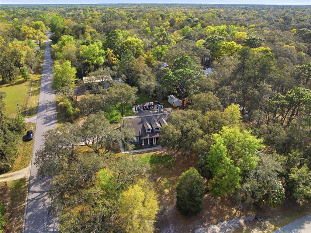 14582 Boland Avenue Spring Hill, FL 34610 - Photo 65 of 74 an aerial view of residential house with swimming pool and green space