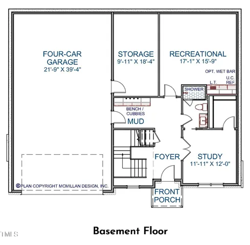 a view of an empty room with large windows