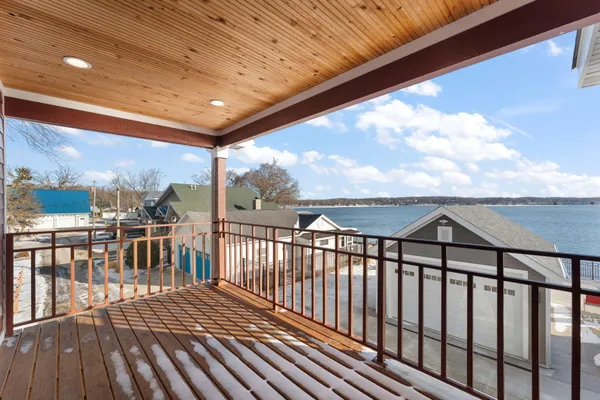 a view of balcony with city view