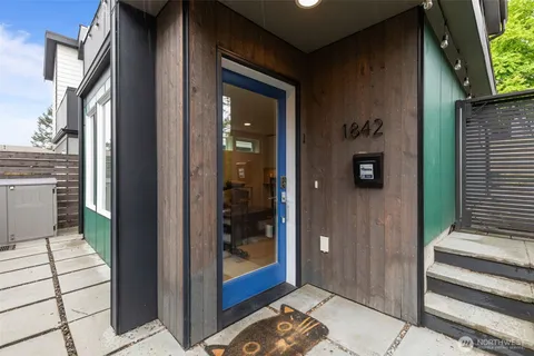 a view of a entryway door of the house