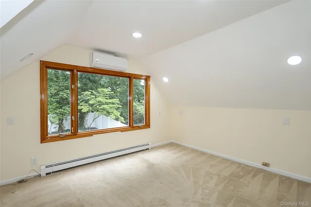 an empty room with a natural light