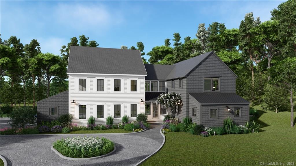 59 Lyons Plain Road Weston, CT 06883 - Photo 1 of 1 a view of house with a yard and potted plants