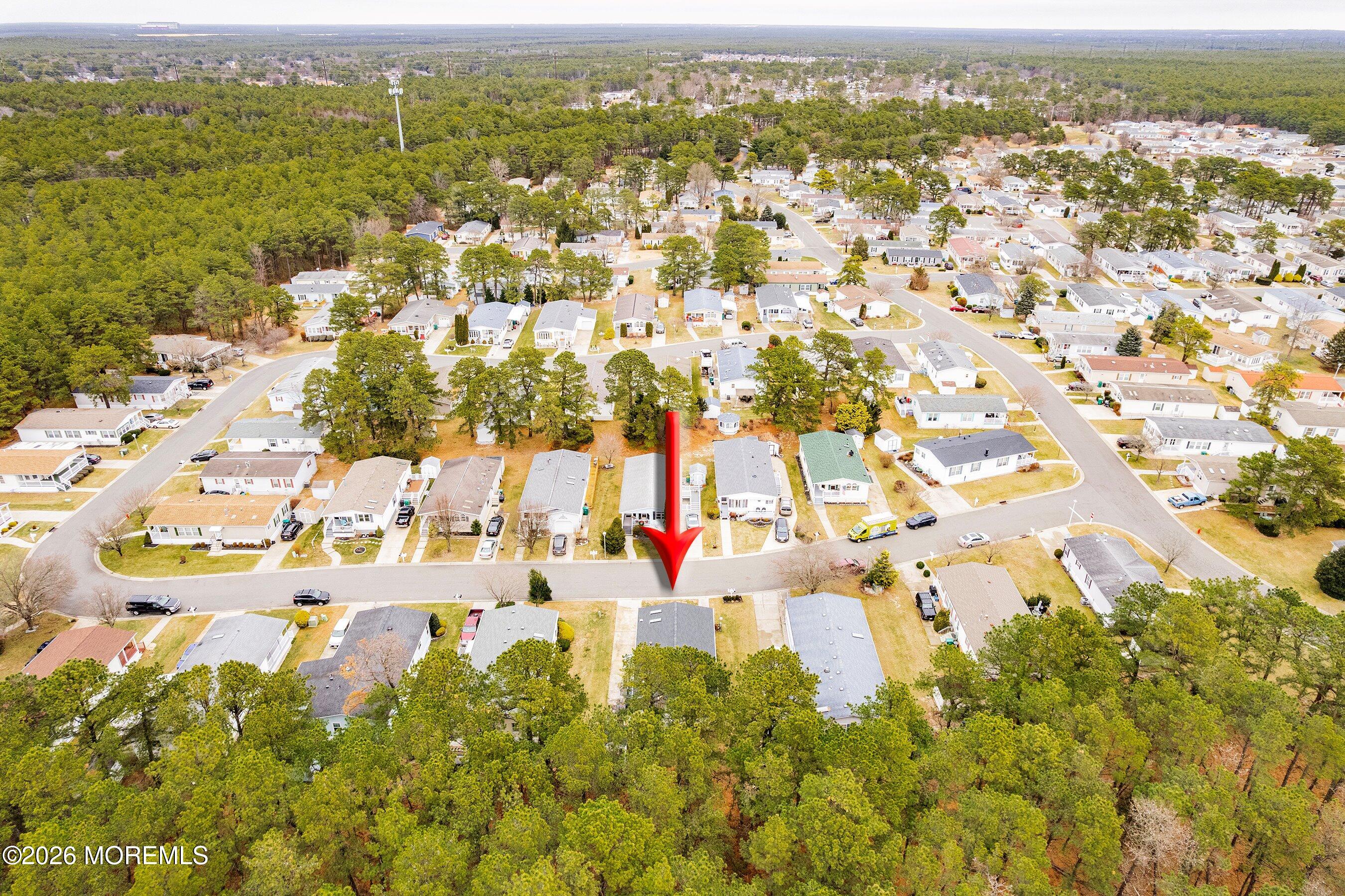 536 Momosa Way Whiting, NJ 08759 - Photo 30 of 54 33-Back Aerial with arrow