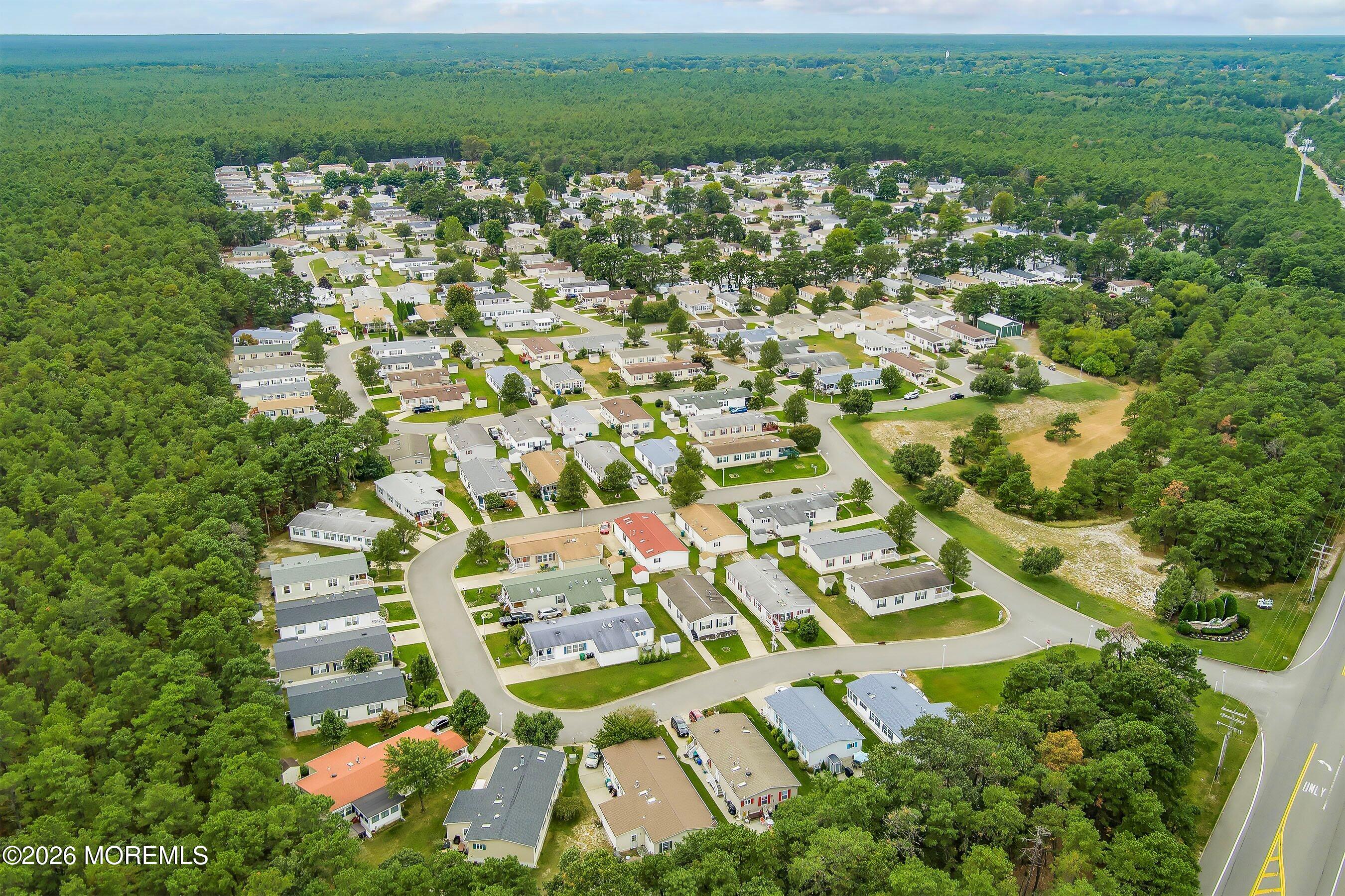 536 Momosa Way Whiting, NJ 08759 - Photo 36 of 54 an aerial view of residential houses with outdoor space and trees