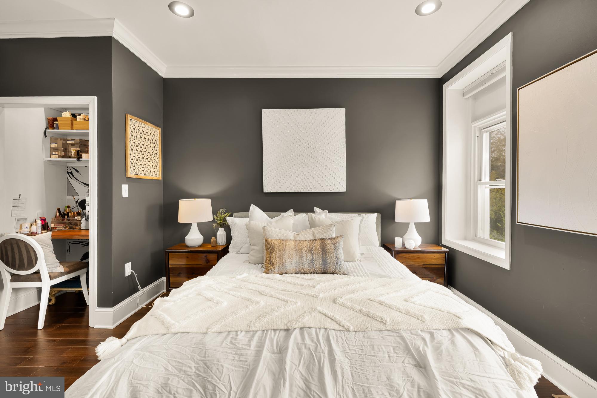 421 10th Street Northeast Washington, DC 20002 - Photo 38 of 61 a bedroom with a bed and wooden floor