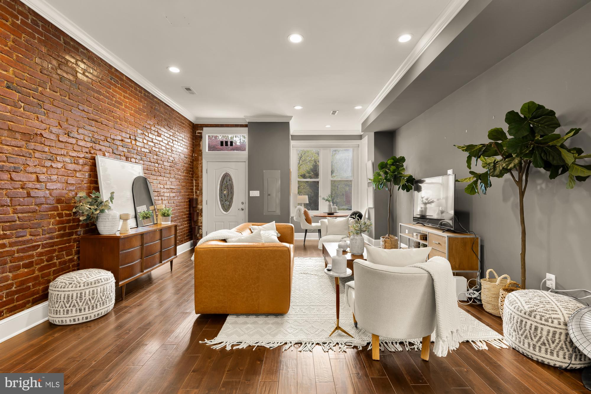 421 10th Street Northeast Washington, DC 20002 - Photo 10 of 61 a living room with furniture and a potted plant