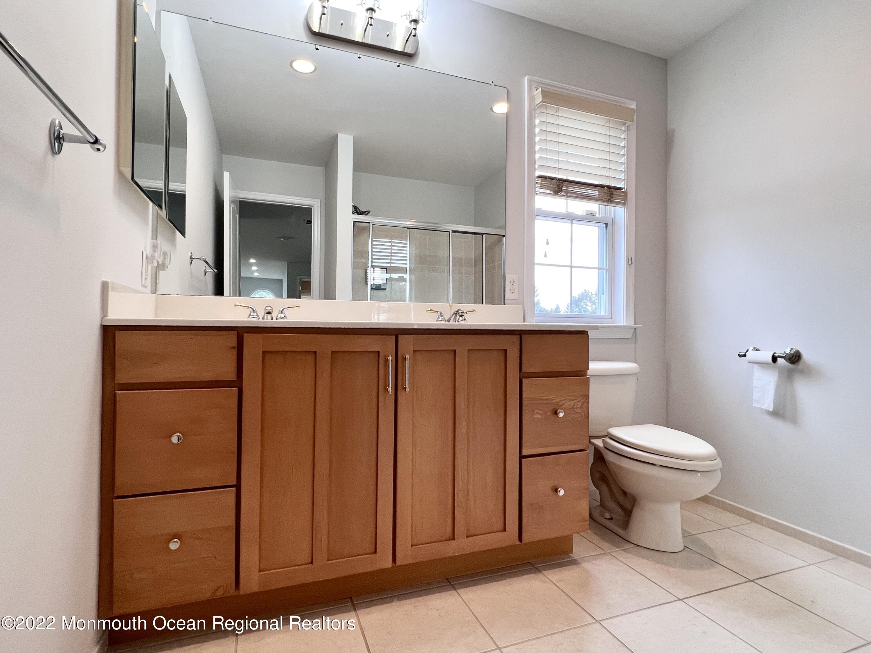 1 Hendrickson Court Manalapan, NJ 07726 - Photo 35 of 39 a bathroom with a sink a toilet and mirror