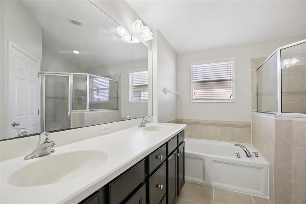106 Star Shell Drive Apollo Beach, FL 33572 - Photo 27 of 33 a bathroom with a tub a sink and mirror