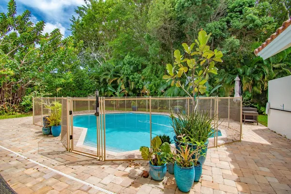a building outdoor space with patio furniture