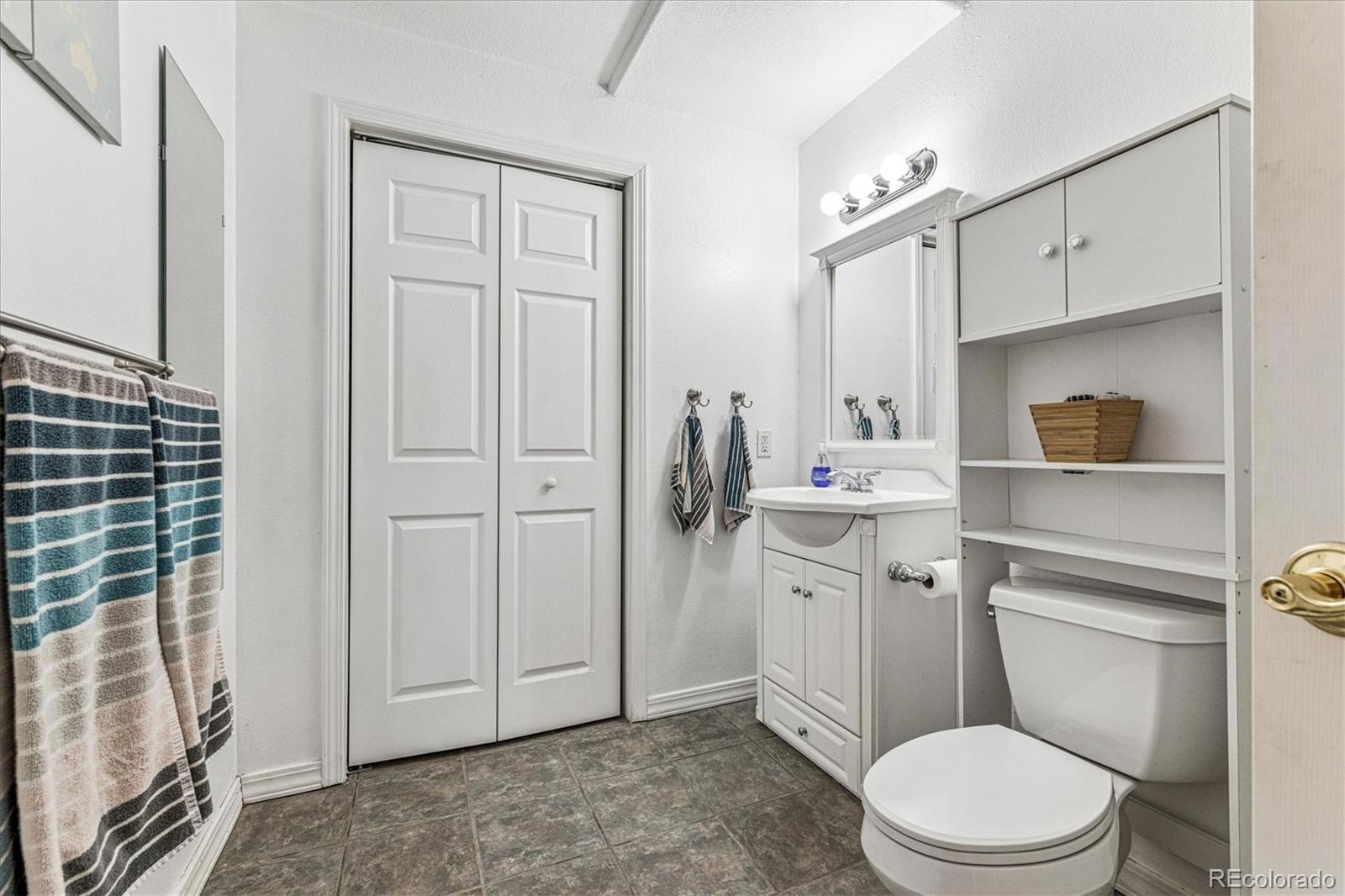 4597 Whitehall Lane Highlands Ranch, CO 80126 - Photo 38 of 50 a bathroom with a toilet a sink and shower