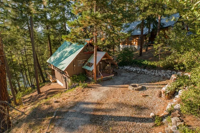 a view of outdoor space with garden and entertaining space