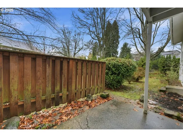 a backyard of a house