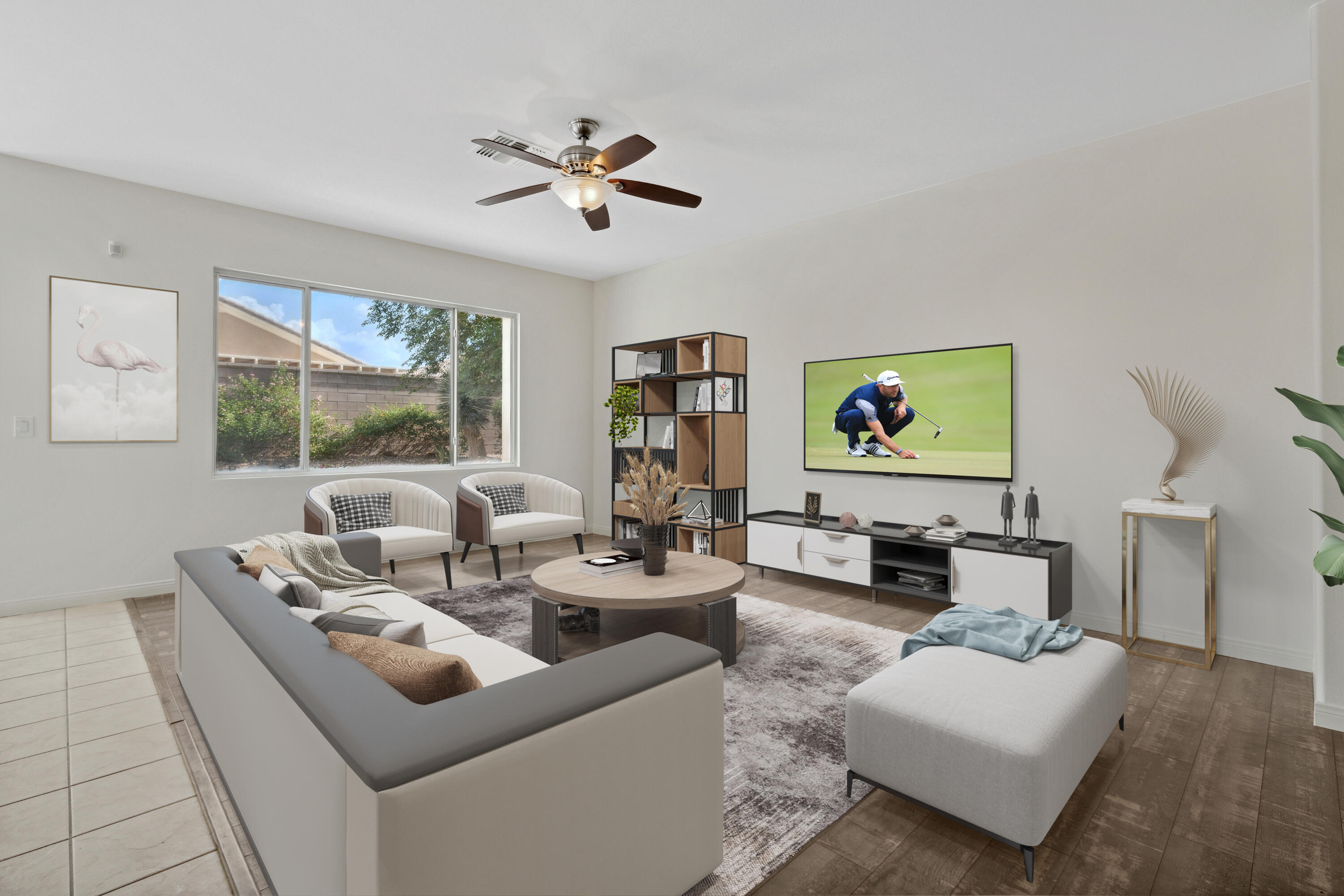 78640 Rainswept Way Palm Desert, CA 92211 - Photo 15 of 37 a living room with furniture and a large window