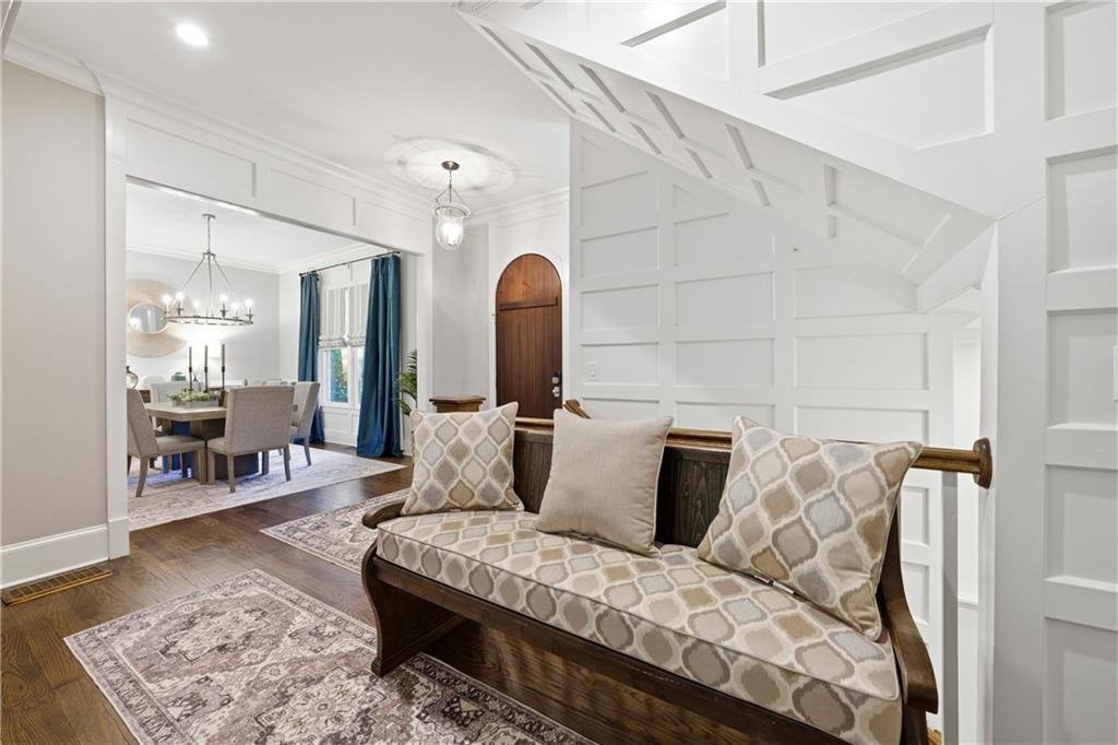 1295 Cumberland Road Northeast Atlanta, GA 30306 - Photo 16 of 71 a living room with furniture and wooden floor