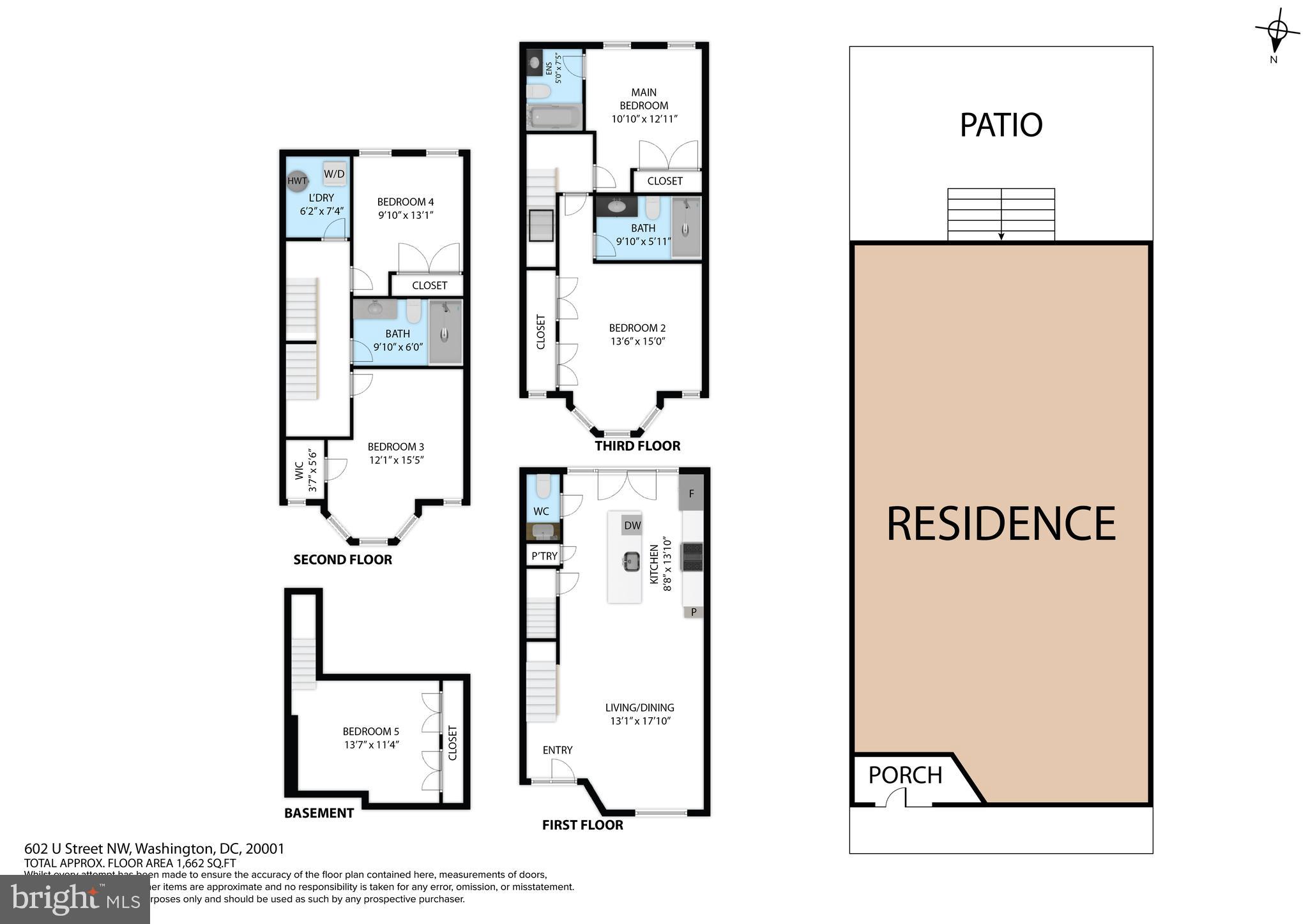 602 U Street Northwest Washington, DC 20001 - Photo 31 of 39 a picture of a floor plan