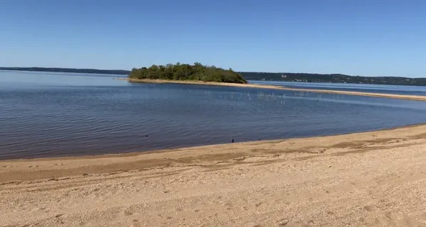 a view of a room and mountain