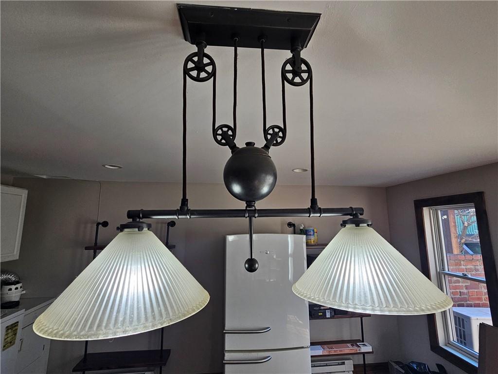 607 Middle Street Pittsburgh, PA 15212 - Photo 17 of 47 Cool light fixture in the kitchen