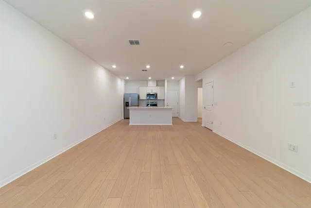 a view of kitchen and a window