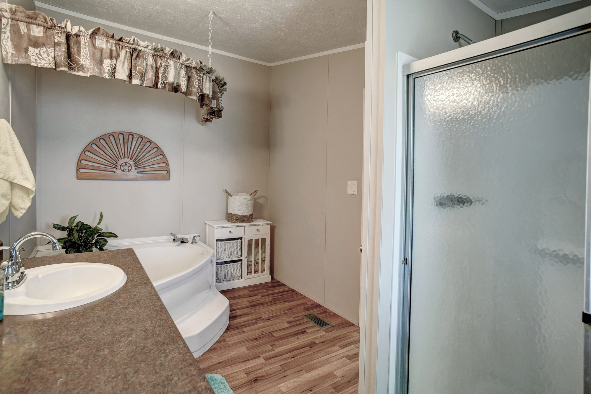 4495 Taylorsville Road Red Rock, TX 78662 - Photo 21 of 40 For those who prefer showers, the separate walk-in shower aims to please, including a new showerhead.