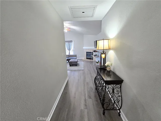 a view of a living room and dining room