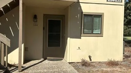 a view of a entryway door of the house