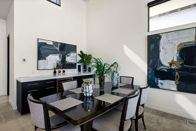 a view of a glass door with a from a window