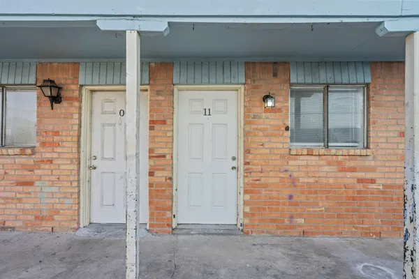 a view of front door of house