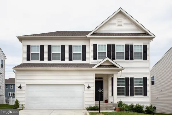 a front view of a residential houses