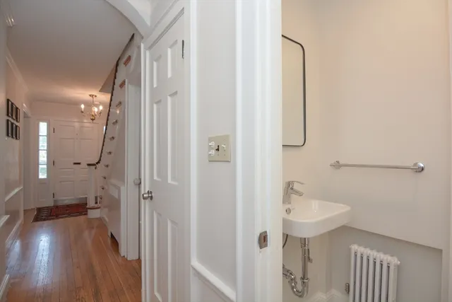 a bathroom with a sink and shower