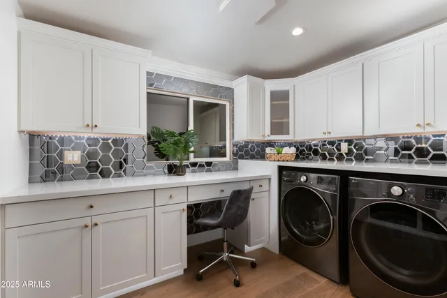 a view of an empty room with a garage