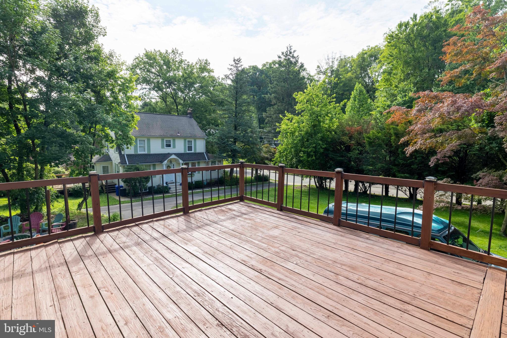 203 Hewett Road Wyncote, PA 19095 - Photo 33 of 47 Deck overlooking expansive double lot