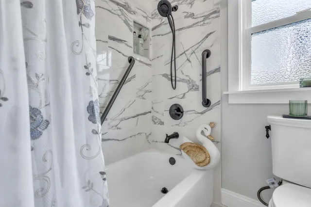 a view of a garden with a lot of flowers