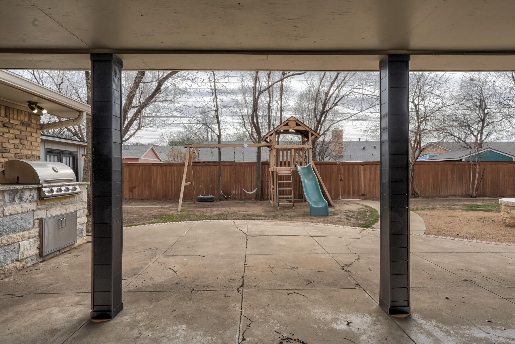 3303 53rd Street Lubbock, TX 79413 - Photo 64 of 72 a view of a room with wooden floor and outdoor space