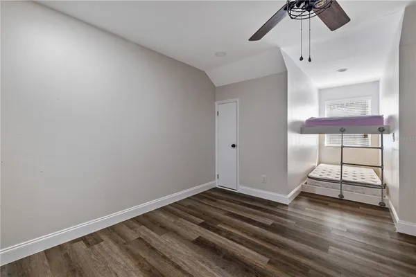 a view of a lake with a large space