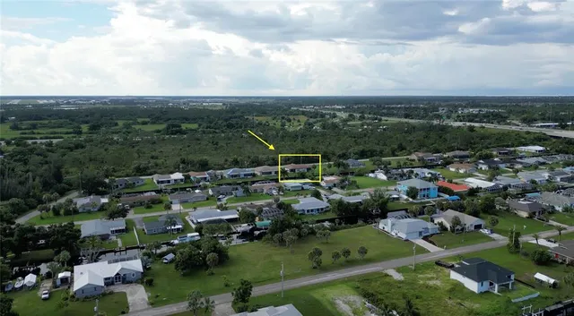 an aerial view of multiple house
