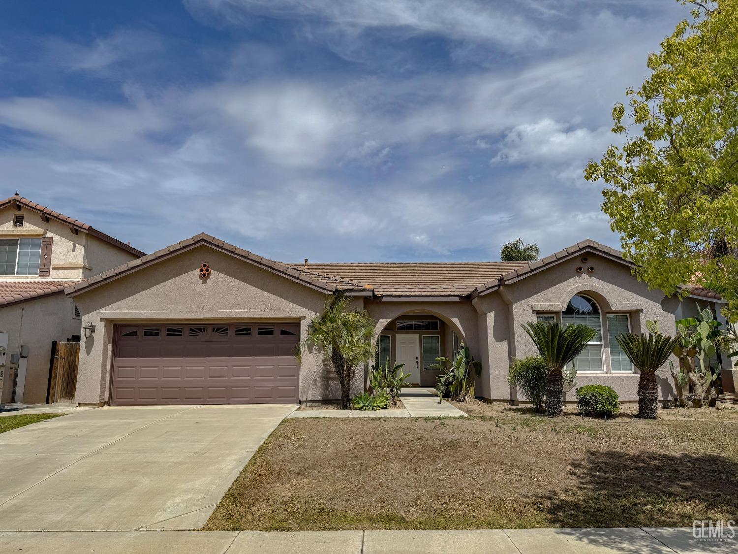 front view of a house with a outdoor space