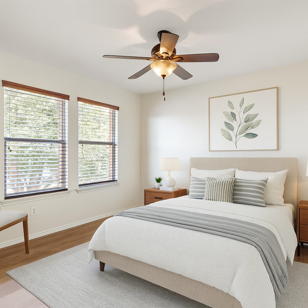 1539 Apollo Circle Round Rock, TX 78664 - Photo 16 of 26 a bedroom with a large bed and a chandelier