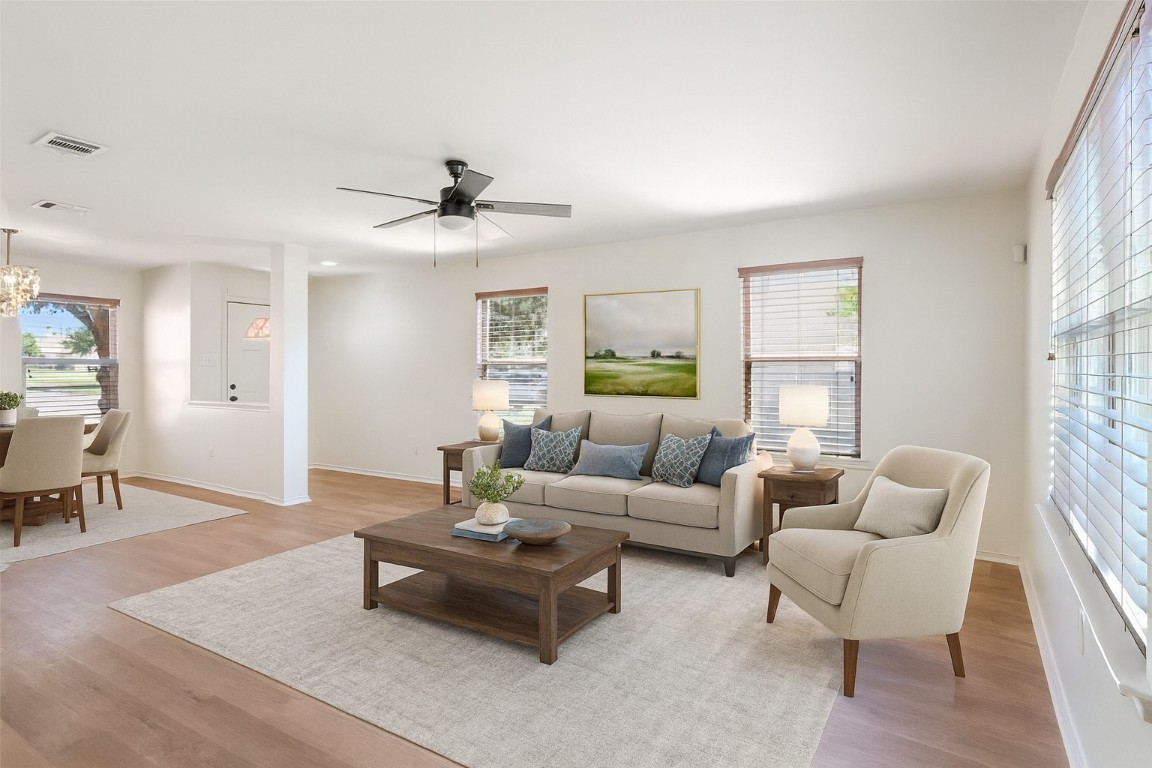 1539 Apollo Circle Round Rock, TX 78664 - Photo 5 of 26 a living room with furniture and a large window