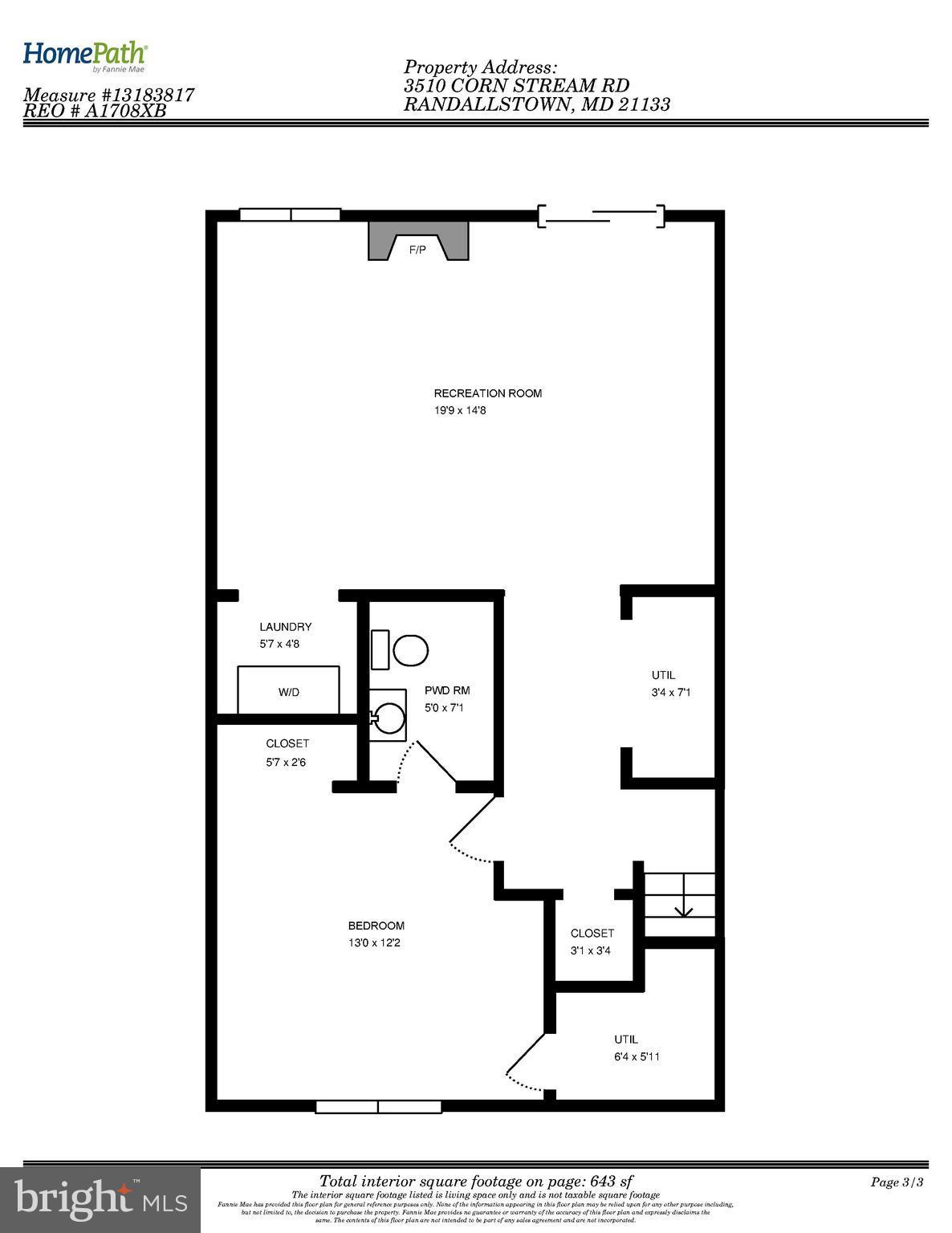 3510 Corn Stream Road Randallstown, MD 21133 - Photo 26 of 26 Floor Plan