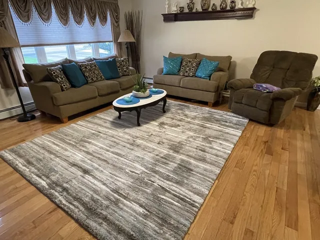 a living room with furniture and a couch