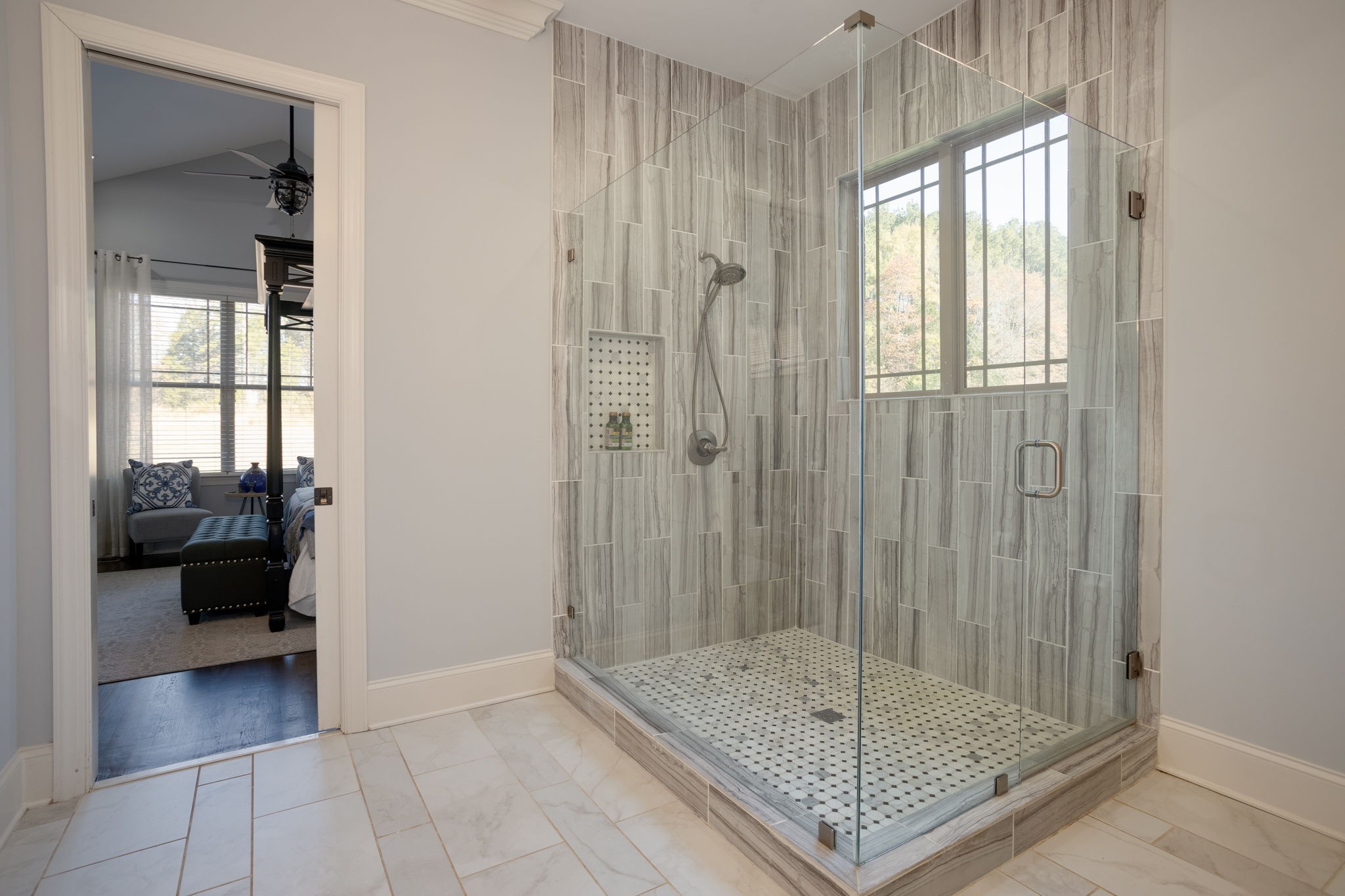 8254 Patterson Road College Grove, TN 37046 - Photo 21 of 30 a bathroom with a shower and a sink
