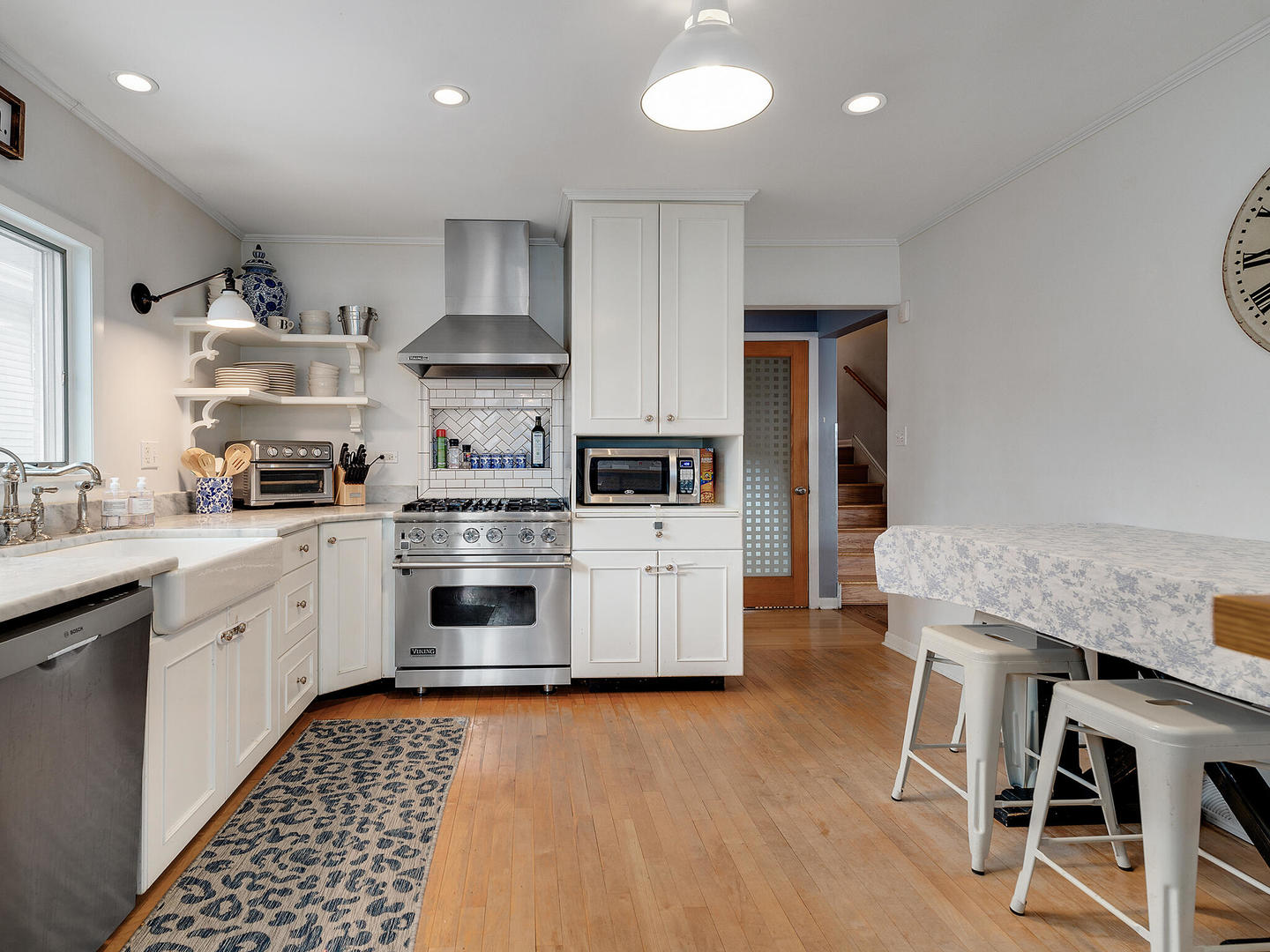 1340 Oak Street Western Springs, IL 60558 - Photo 9 of 25 a kitchen with a stove a sink and a refrigerator
