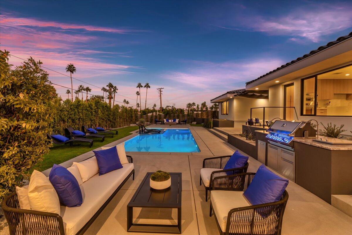 73306 Juniper Street Palm Desert, CA 92260 - Photo 54 of 79 55-Back View at Twilight