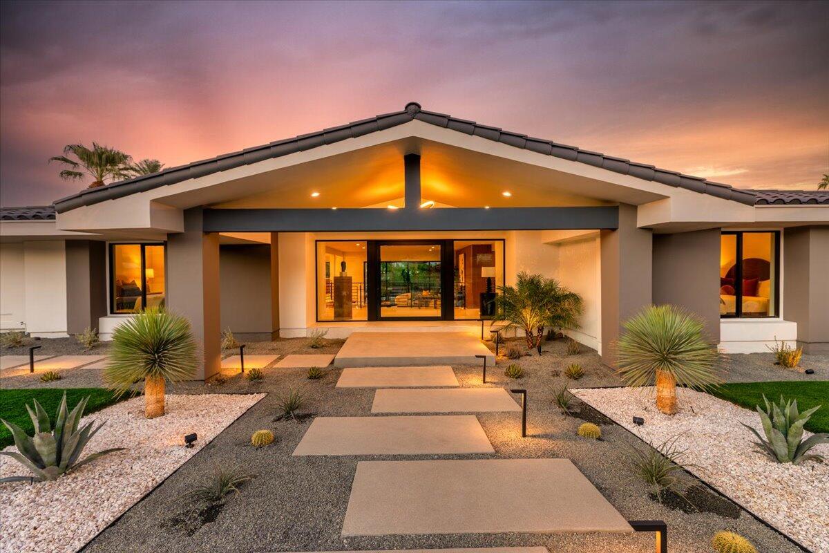 73306 Juniper Street Palm Desert, CA 92260 - Photo 71 of 79 03-Front of Home at Twilight