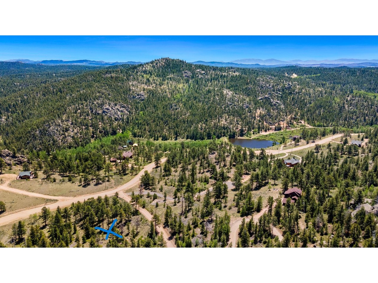 34 Shawnee Road Red Feather Lakes, CO 80545 - Photo 23 of 31 X marks the property location and close proximity to Little Lone Pine.