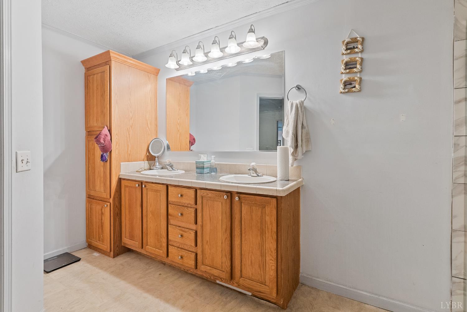 1720 Gallows Road Gretna, VA 24557 - Photo 21 of 73 a bathroom with a double vanity sink and a mirror