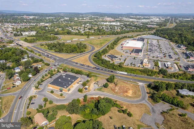 an aerial view of a city