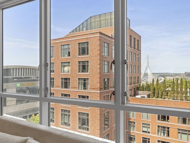 a view of a building from a balcony